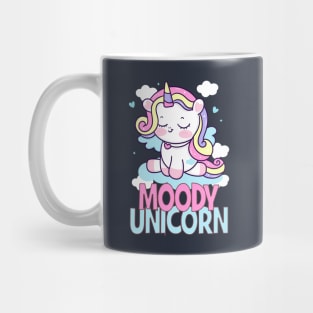 Moody unicorn - Cute little unicorn resting that you and your kids would love! - Available in stickers, clothing, etc Mug